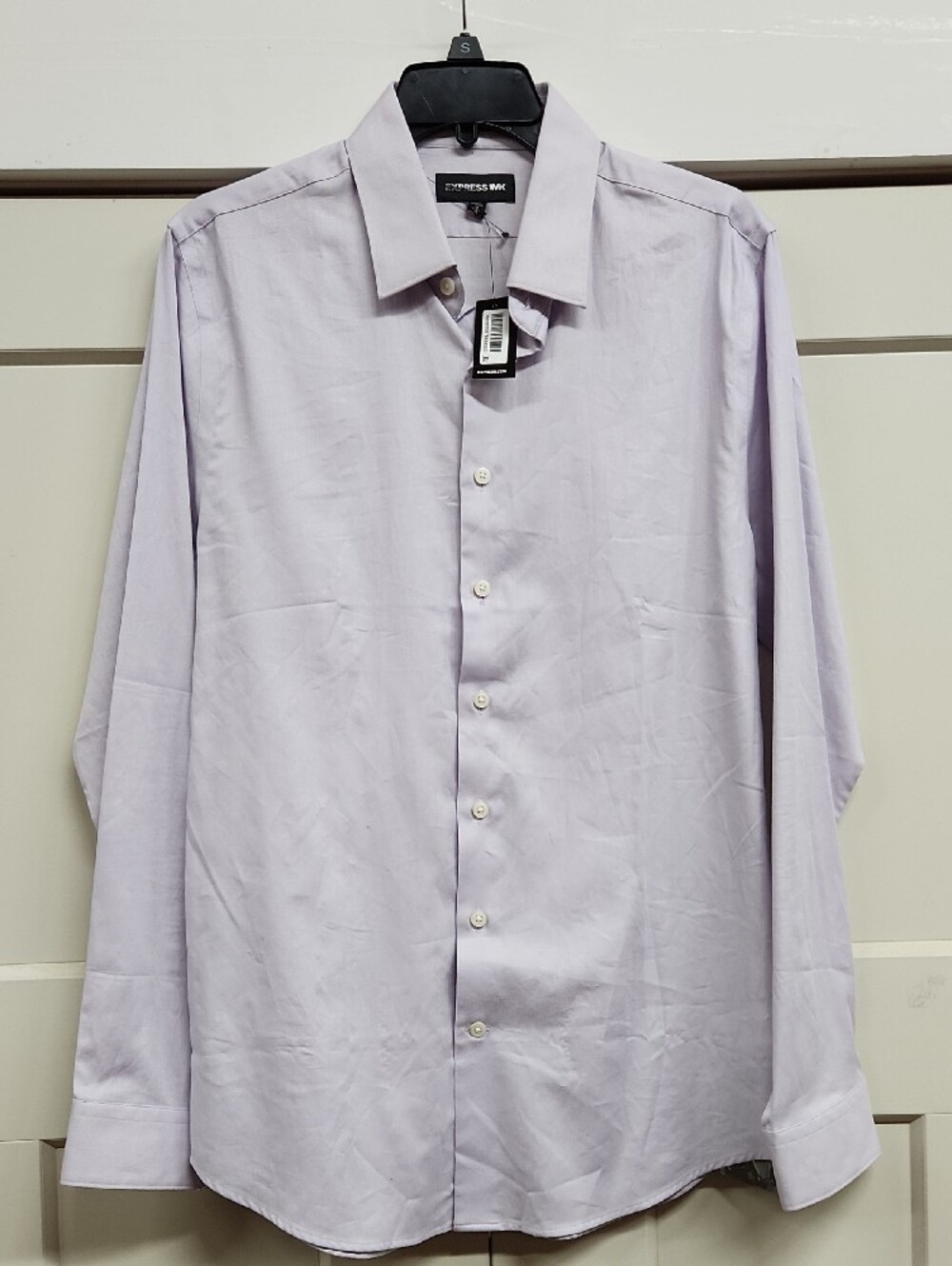 Express Men’s Light Lavender Dress Shirt - Classic Spread Collar